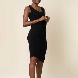 Factory Asymmetrical Black Dress